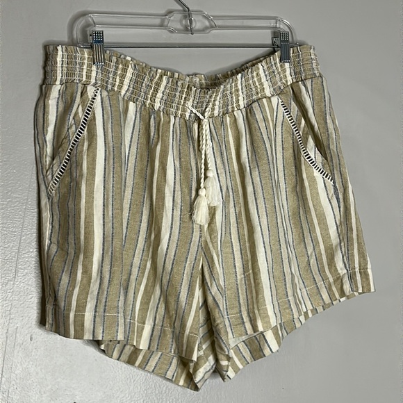 BRIGGS Bohemian Linen shorts plus size women’s XL casual chic summer - Picture 1 of 7